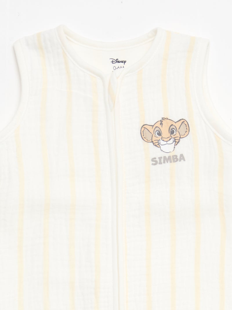 Saco de dormir de bebé com fecho sem mangas 'Disney' 'Simba' em veludo Amarelo - Kiabi