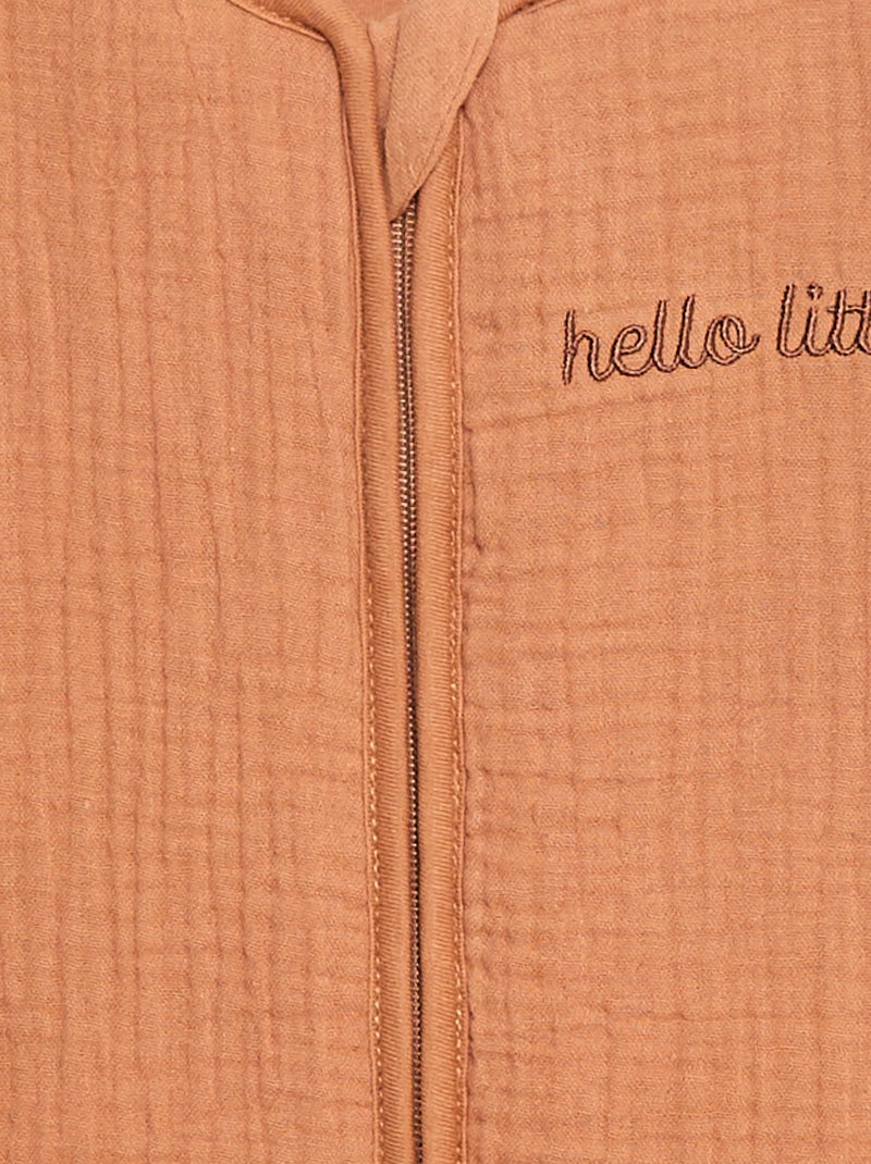 Saco de dormir de musselina de algodão sem mangas TOG 2 Castanho - Kiabi