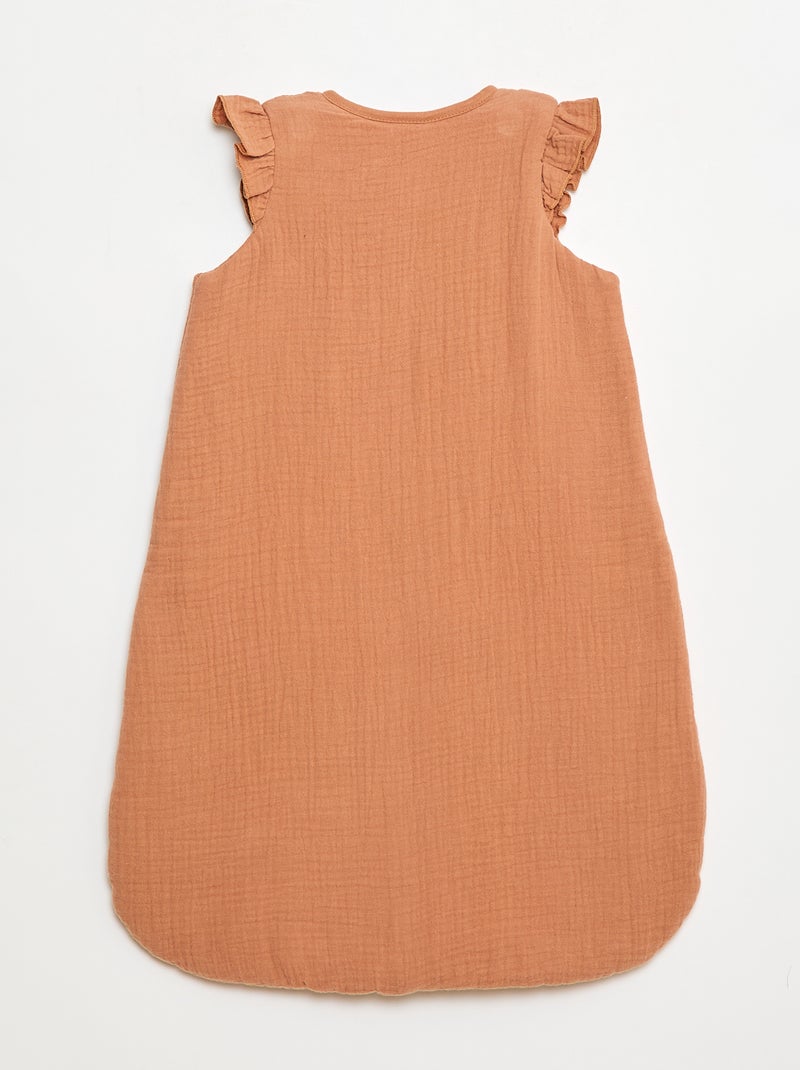 Saco de dormir de musselina de algodão sem mangas TOG 2 Castanho - Kiabi
