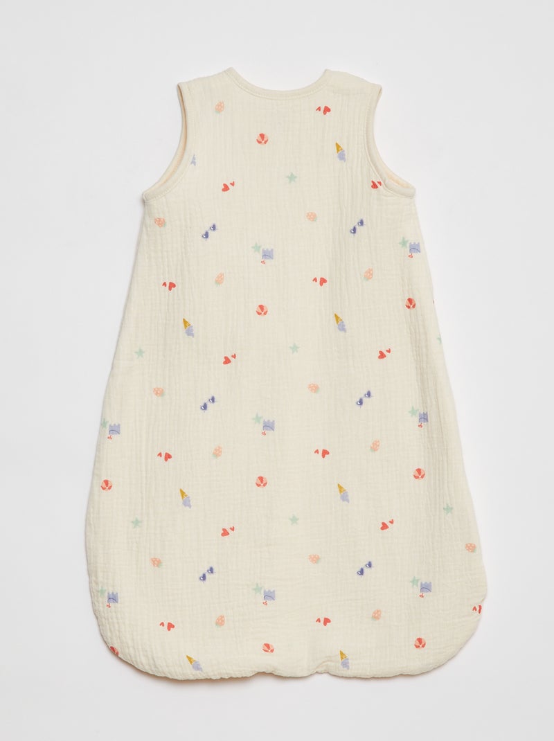 Saco de dormir leve com estampado TOG 1 BRANCO - Kiabi