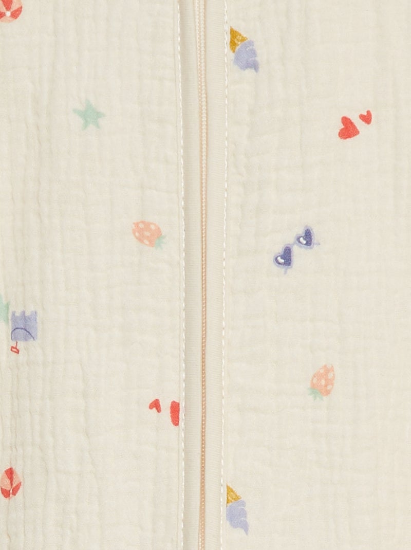 Saco de dormir leve com estampado TOG 1 BRANCO - Kiabi