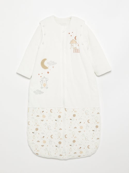 Saco de dormir para bebé 'Petit Béguin' com mangas removíveis - Kiabi Saco de dormir para bebé 'Petit Béguin' com mangas removíveis - Kiabi