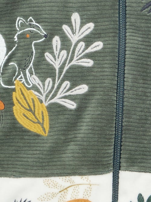 Saco de dormir para bebé 'Petit Béguin' em veludo com mangas removíveis - Kiabi Saco de dormir para bebé 'Petit Béguin' em veludo com mangas removíveis - Kiabi