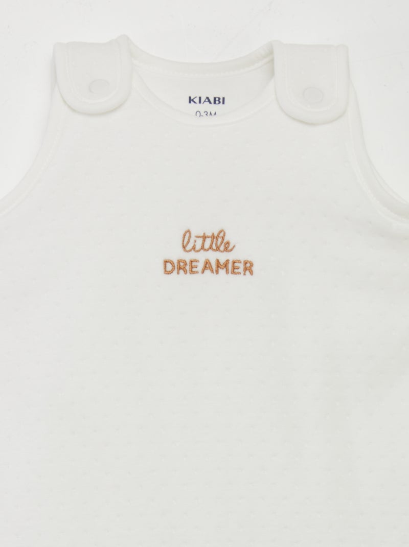 Saco de dormir quente com padrão TOG 2,5 BRANCO - Kiabi