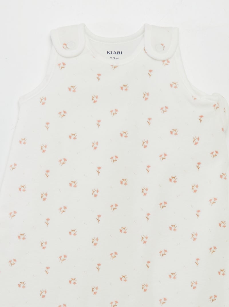 Saco de dormir quente com padrão TOG 2,5 BRANCO - Kiabi