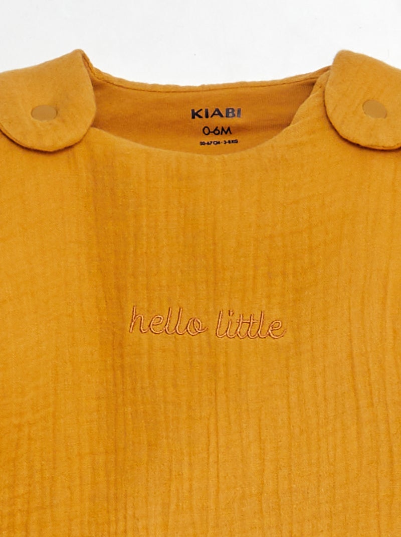 Saco de dormir quente TOG 2 com mangas removíveis AMARELO - Kiabi