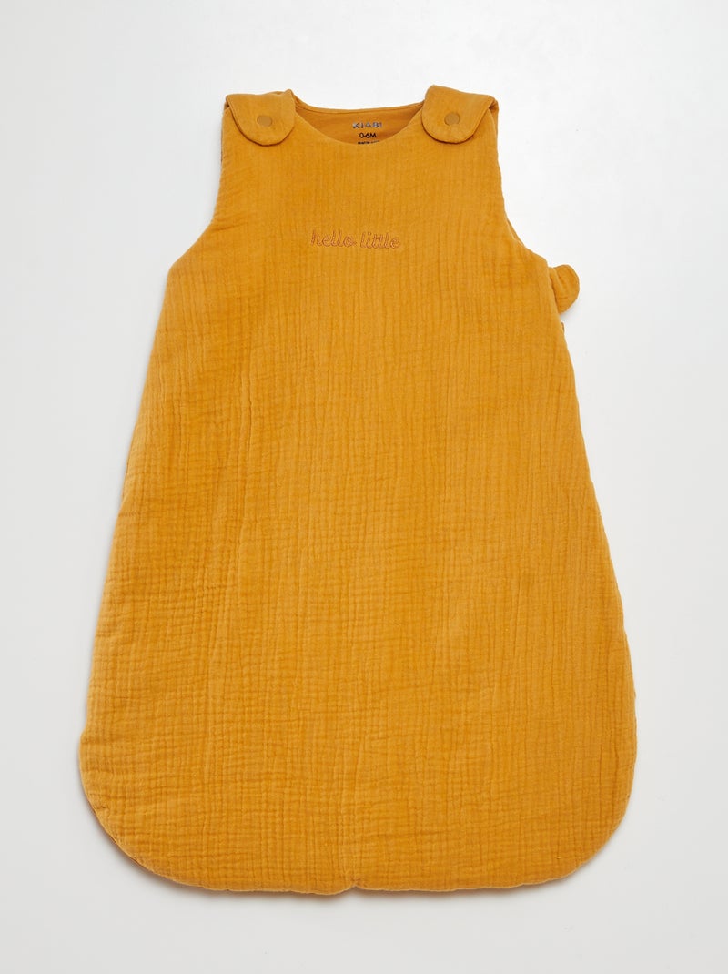 Saco de dormir quente TOG 2 com mangas removíveis AMARELO - Kiabi