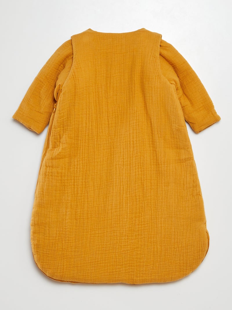 Saco de dormir quente TOG 2 com mangas removíveis AMARELO - Kiabi