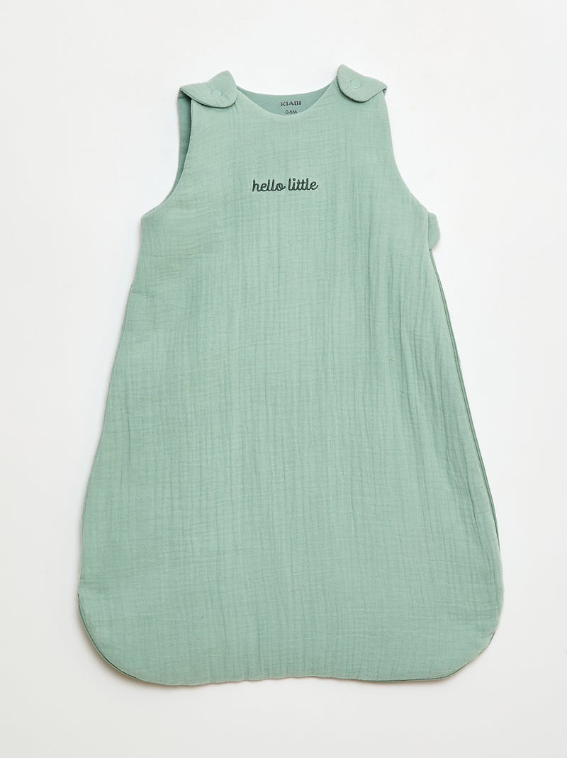 Saco de dormir quente TOG 2 com mangas removíveis Verde - Kiabi