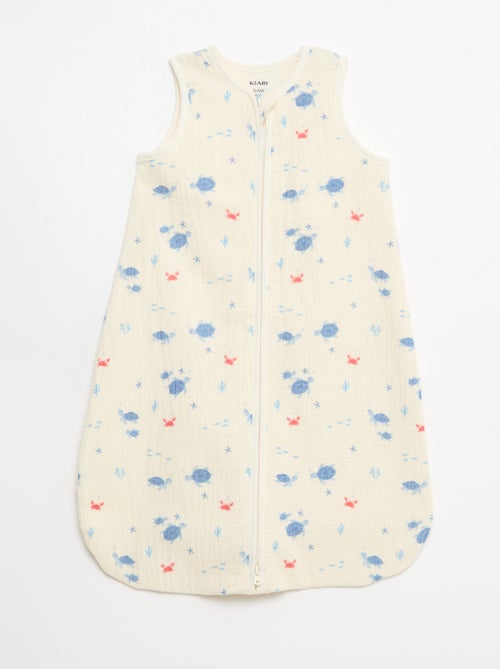 Saco de dormir sem mangas animado em gaze de algodão TOG 1 - Kiabi