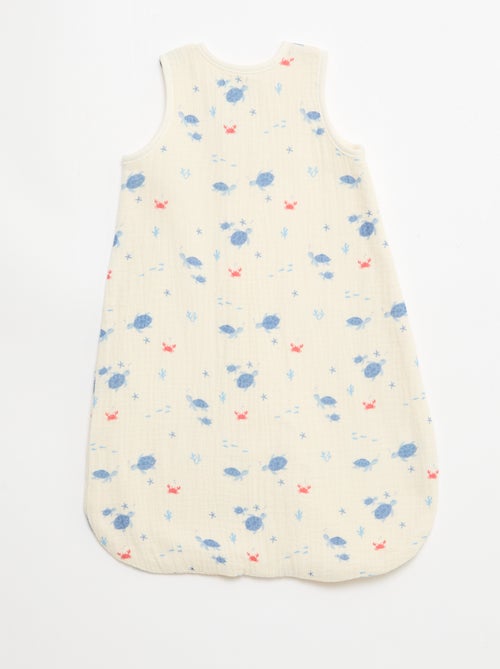 Saco de dormir sem mangas animado em gaze de algodão TOG 1 - Kiabi