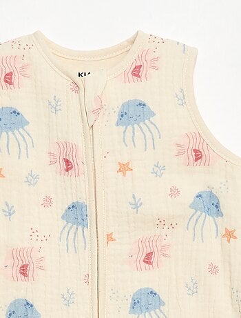 Saco de dormir sem mangas animado em gaze de algodão TOG 1