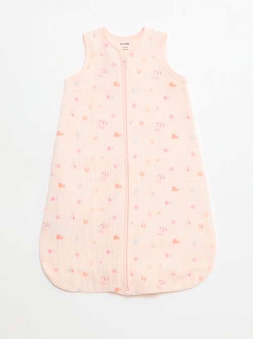 Saco de dormir sem mangas animado em gaze de algodão TOG 1 - Kiabi