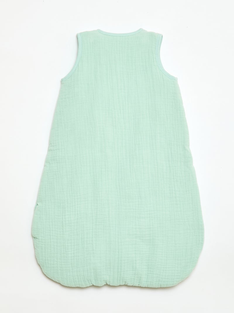 Saco de dormir sem mangas com zíper em algodão Azul - Kiabi