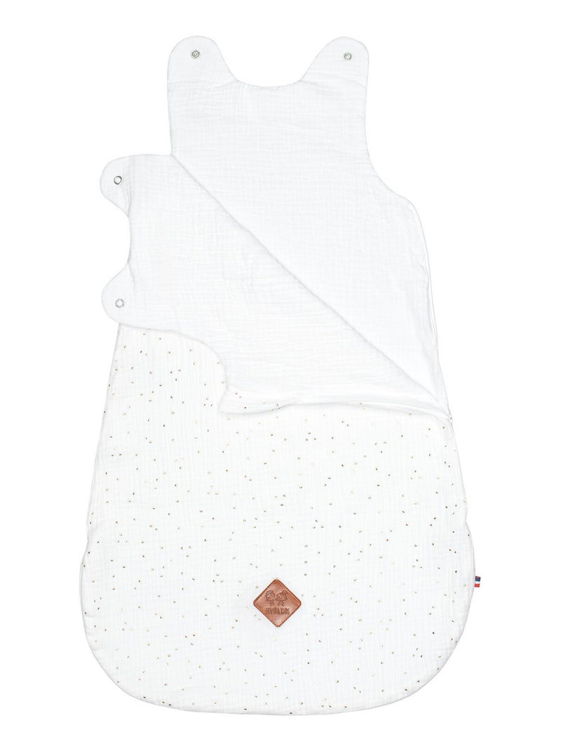Saco de dormir verão bebé gaze de algodão tog 0,5 | sevira kids Branco Dourado - Kiabi