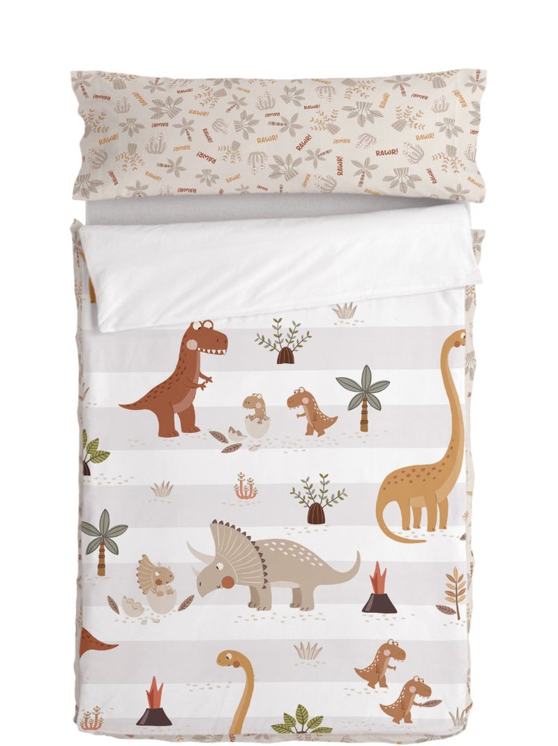 Saco de edredão Dino family "Happyfriday" Multicolorido - Kiabi