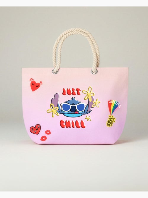 Saco de praia lilo & stitch rosa menina | licença oficial - Kiabi Saco de praia lilo & stitch rosa menina | licença oficial - Kiabi
