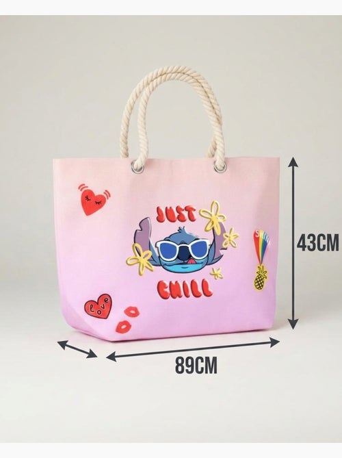 Saco de praia lilo & stitch rosa menina | licença oficial - Kiabi Saco de praia lilo & stitch rosa menina | licença oficial - Kiabi