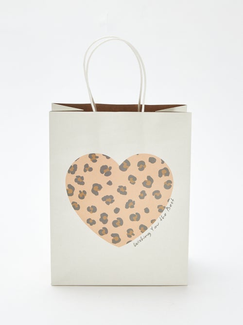 Saco de presente com estampado 'coração' - Kiabi