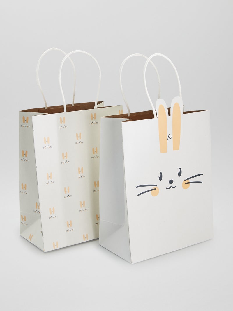 Saco de presente em papel reciclado BRANCO - Kiabi