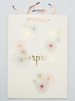 Saco de presente em papel reciclado - Kiabi