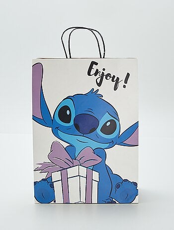 Saco de presente em papel 'Stitch'