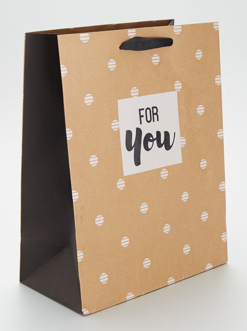 Saco de presente 'For you' CASTANHO - Kiabi