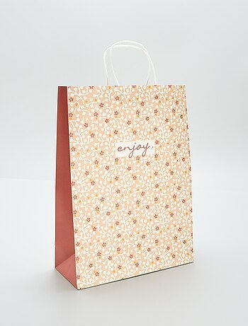 Saco de presente grande estampado
