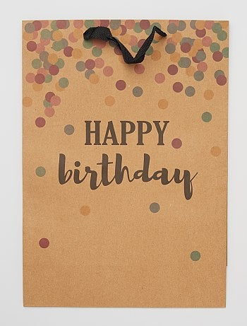 Saco de presente 'Happy Birthday'