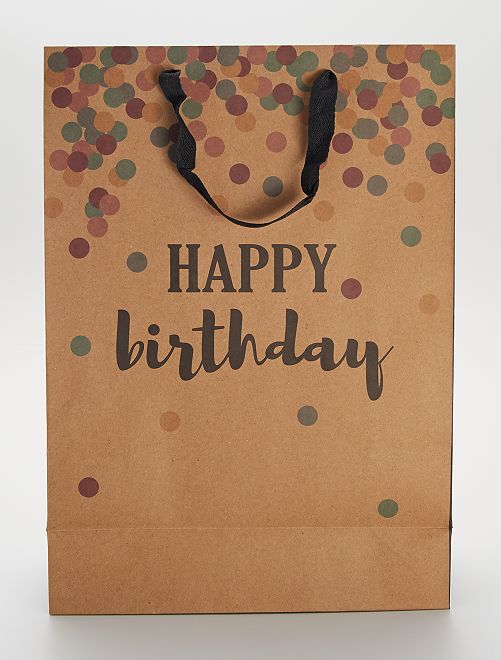 Saco de presente 'Happy Birthday' - Kiabi