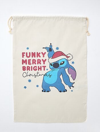 Saco "Disney" "Stitch" com cordão em algodão