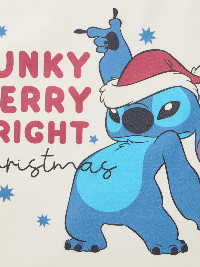 Saco "Disney" "Stitch" com cordão em algodão Branco - Kiabi