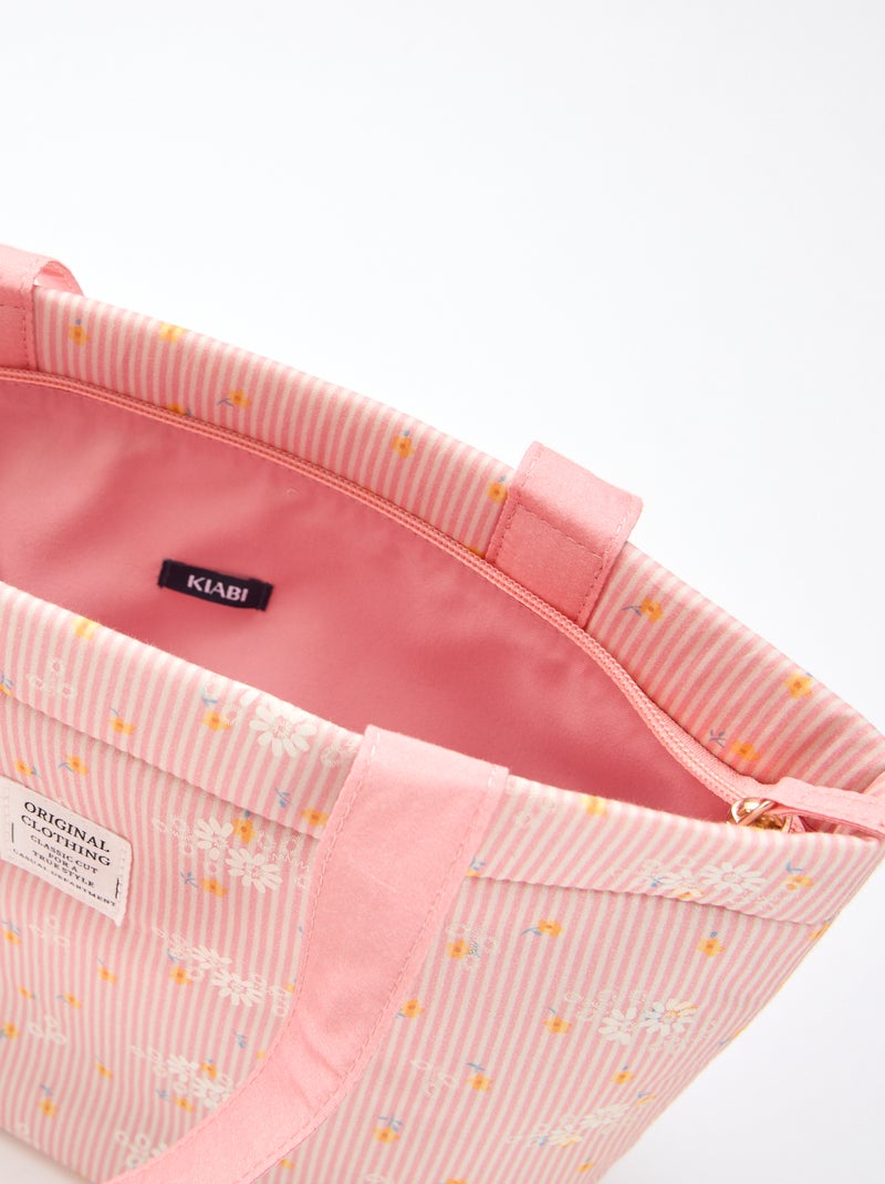 Saco em lona acolchoado Rosa - Kiabi
