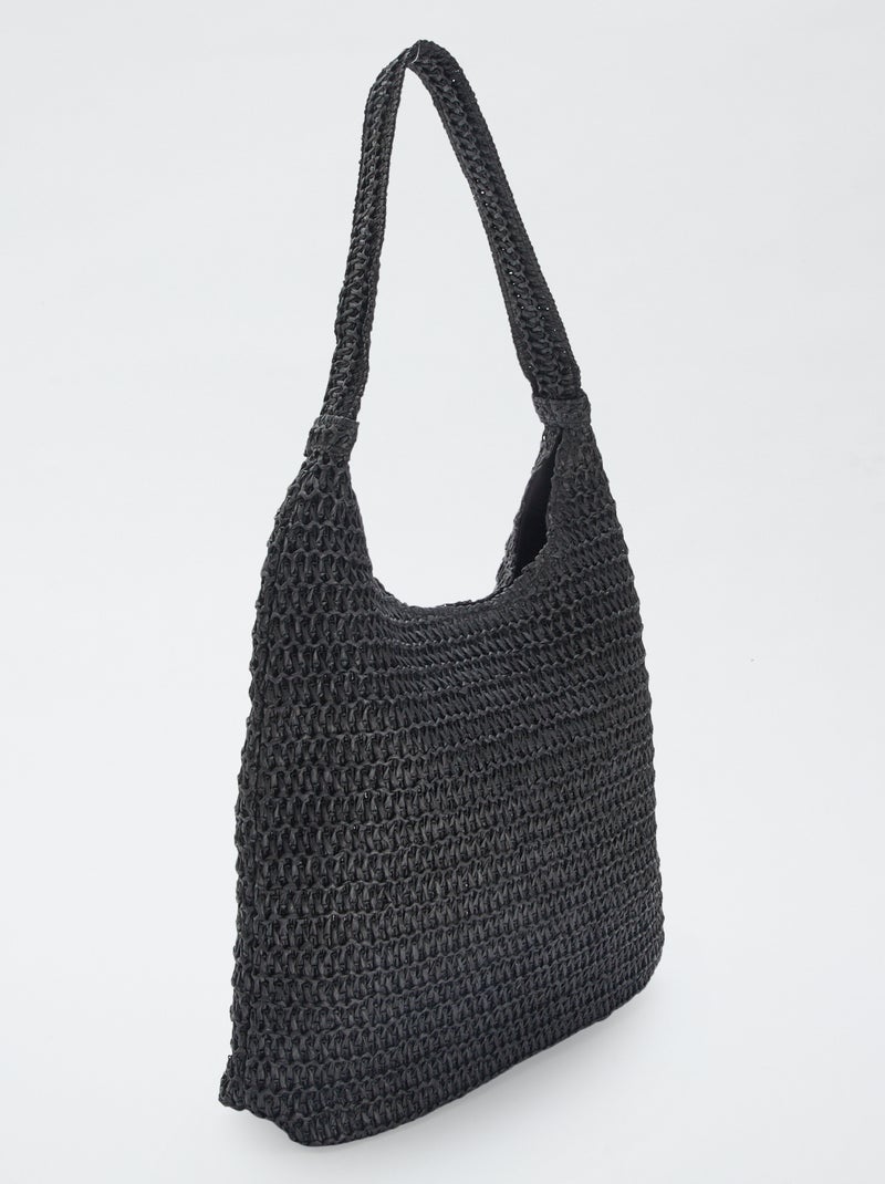 Saco grande de palha PRETO - Kiabi