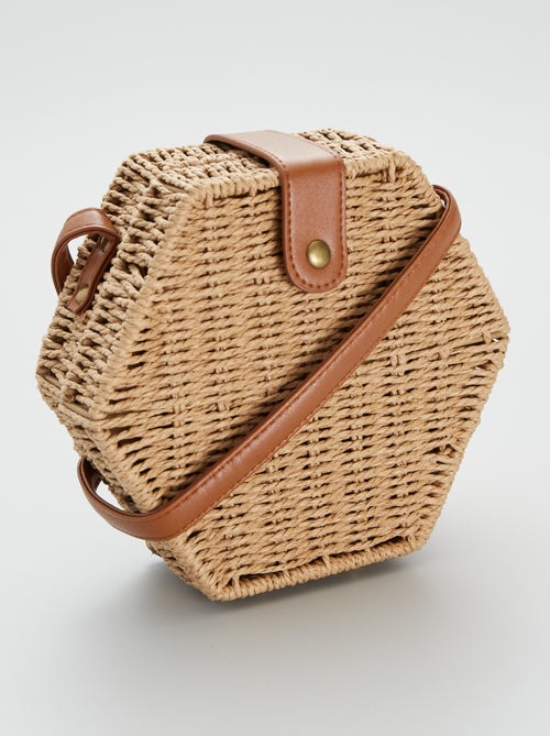 Saco hexagonal em palha - Kiabi