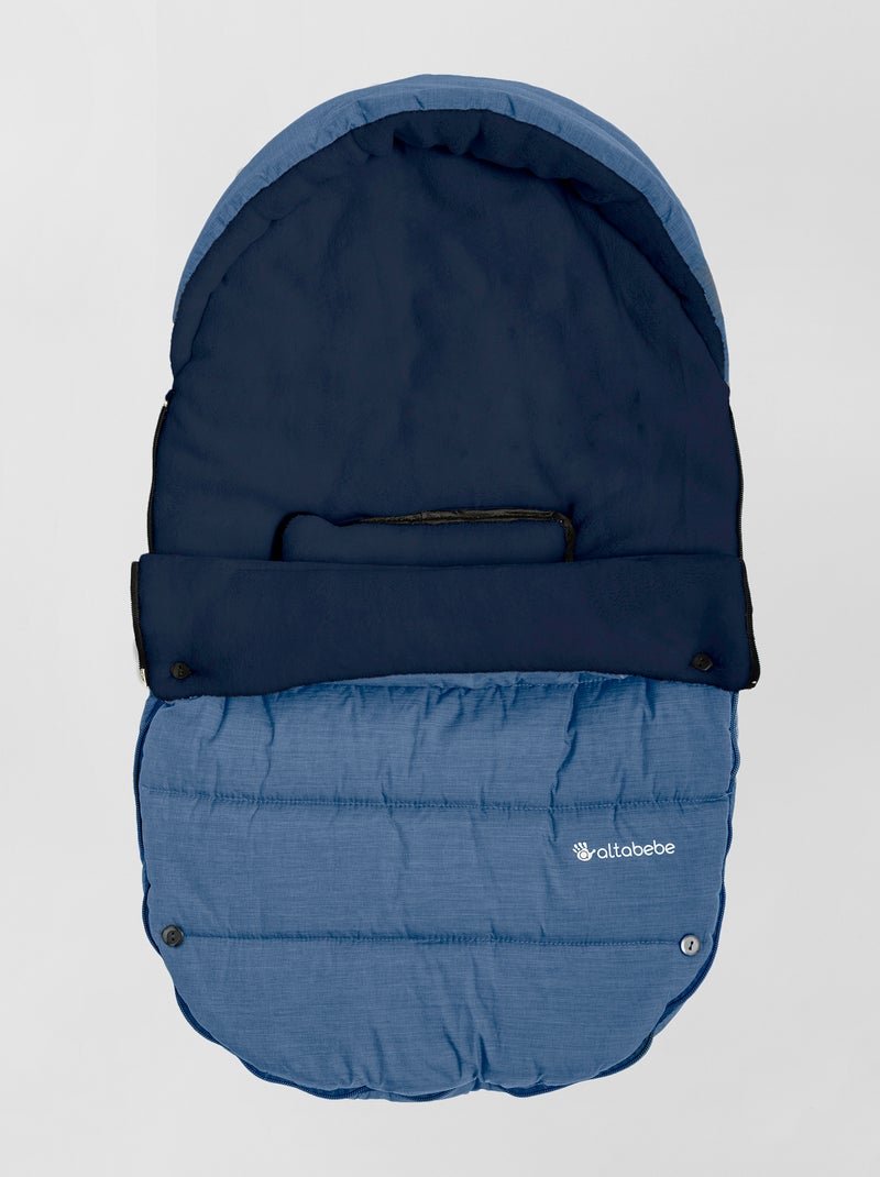 Saco para carrinho de bebé confortável Azul Marinho - Kiabi