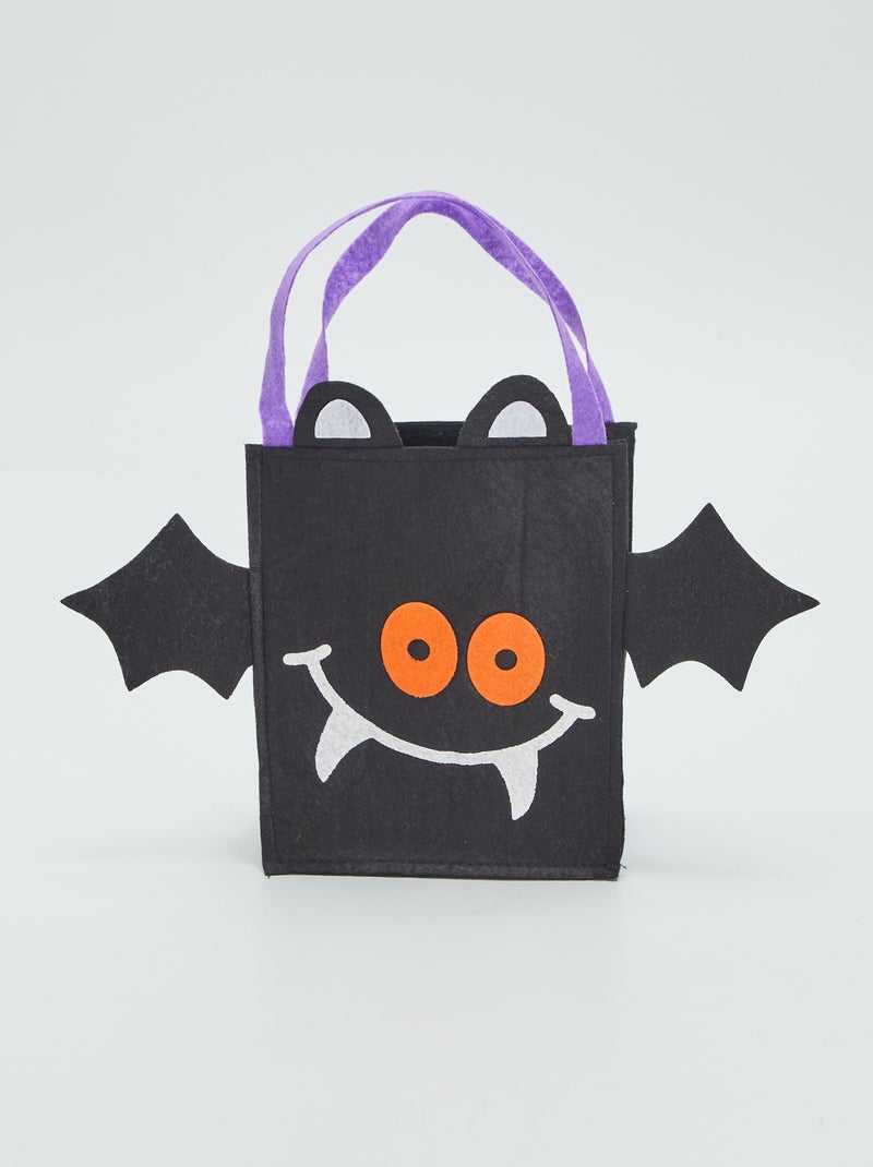 Saco para guloseimas de Halloween 'Morcego' Preto - Kiabi