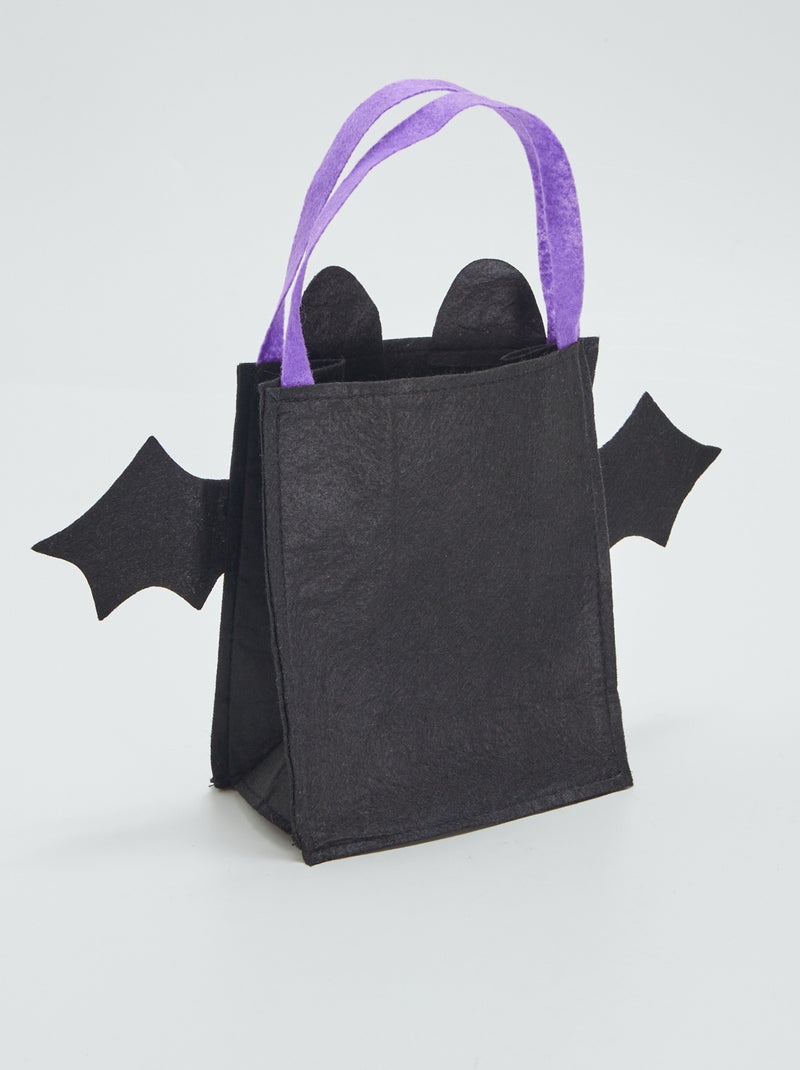 Saco para guloseimas de Halloween 'Morcego' Preto - Kiabi