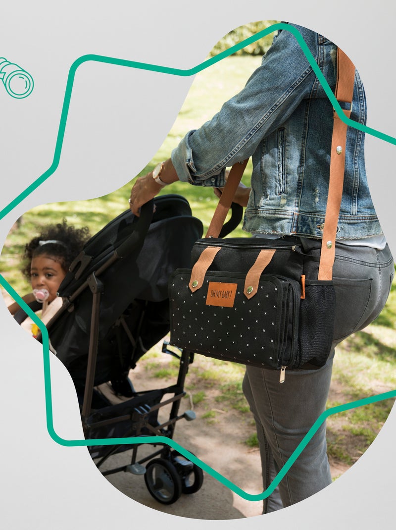 Saco para mudar a fralda 2 em 1 'Badabulle' PRETO - Kiabi