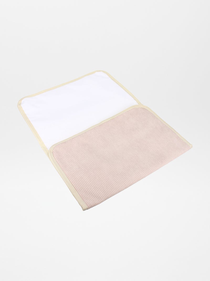 Saco para mudar a fralda com nervuras + saco para mudar a fralda nómada BEGE - Kiabi