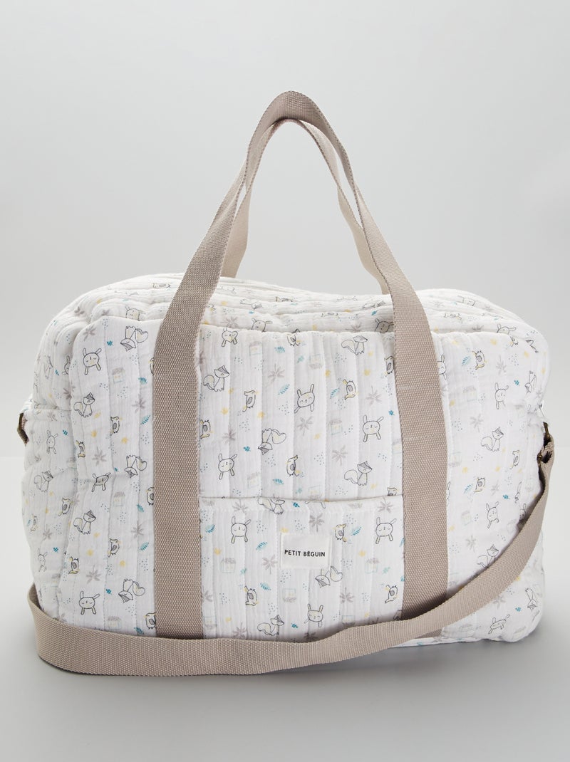 Saco para mudar a fralda + tapete para mudar a fralda BRANCO - Kiabi