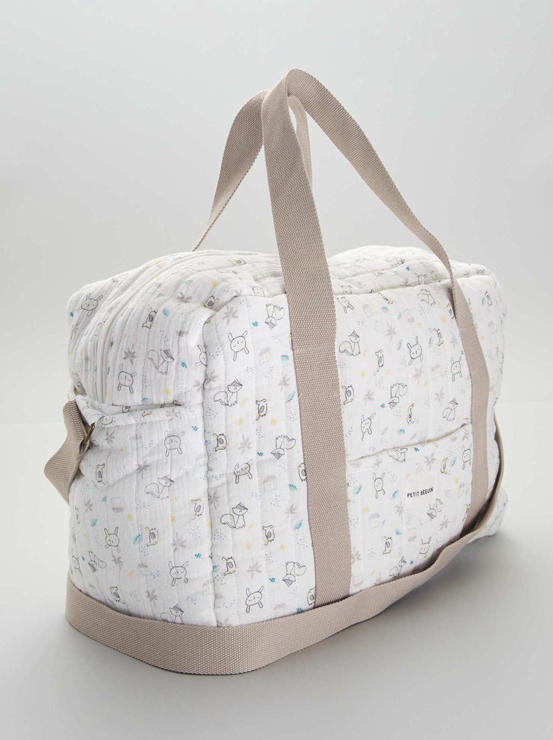 Saco para mudar a fralda + tapete para mudar a fralda BRANCO - Kiabi