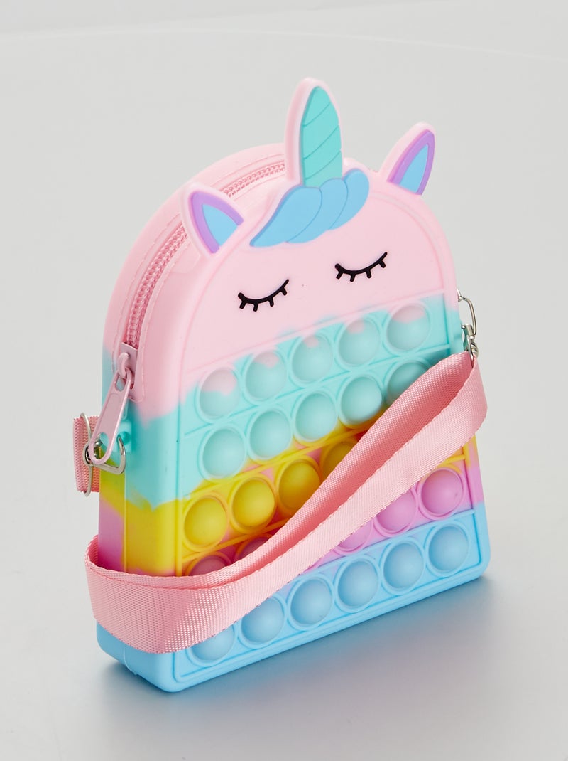 Saco pop it 'unicórnio' com alça Multicor - Kiabi