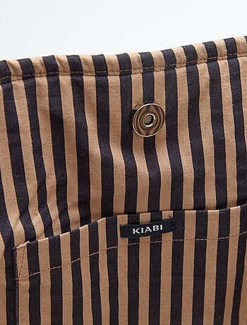 Saco tote acolchoado com padrão indiano