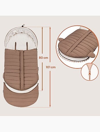 Saco térmico para carrinho de bebé LIONELO Oli – Universal – Impermeável – +5 a –20 °C – Filtro UV