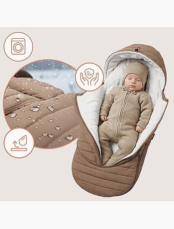 Saco térmico para carrinho de bebé LIONELO Oli – Universal – Impermeável – +5 a –20 °C – Filtro UV