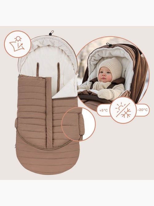 Saco térmico para carrinho de bebé LIONELO Oli – Universal – Impermeável – +5 a –20 °C – Filtro UV - Kiabi Saco térmico para carrinho de bebé LIONELO Oli – Universal – Impermeável – +5 a –20 °C – Filtro UV - Kiabi