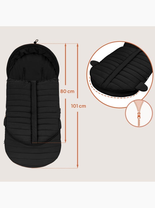 Saco térmico para carrinho de bebé LIONELO Oli – Universal – Impermeável – +5 a –20 °C – Filtro UV - Kiabi Saco térmico para carrinho de bebé LIONELO Oli – Universal – Impermeável – +5 a –20 °C – Filtro UV - Kiabi