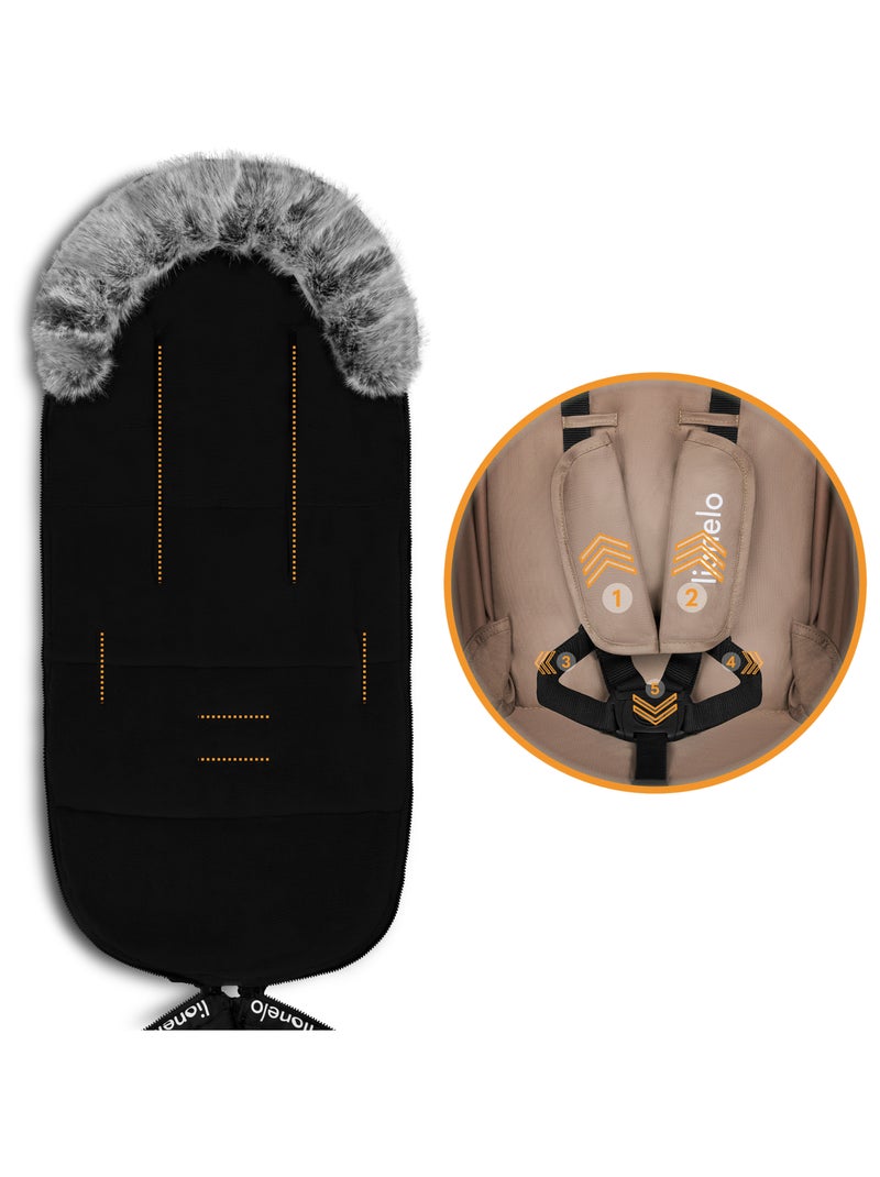 Saco térmico para carrinho LIONELO Frode - Universal - Pelito amovível - Impermeável Preto - Kiabi
