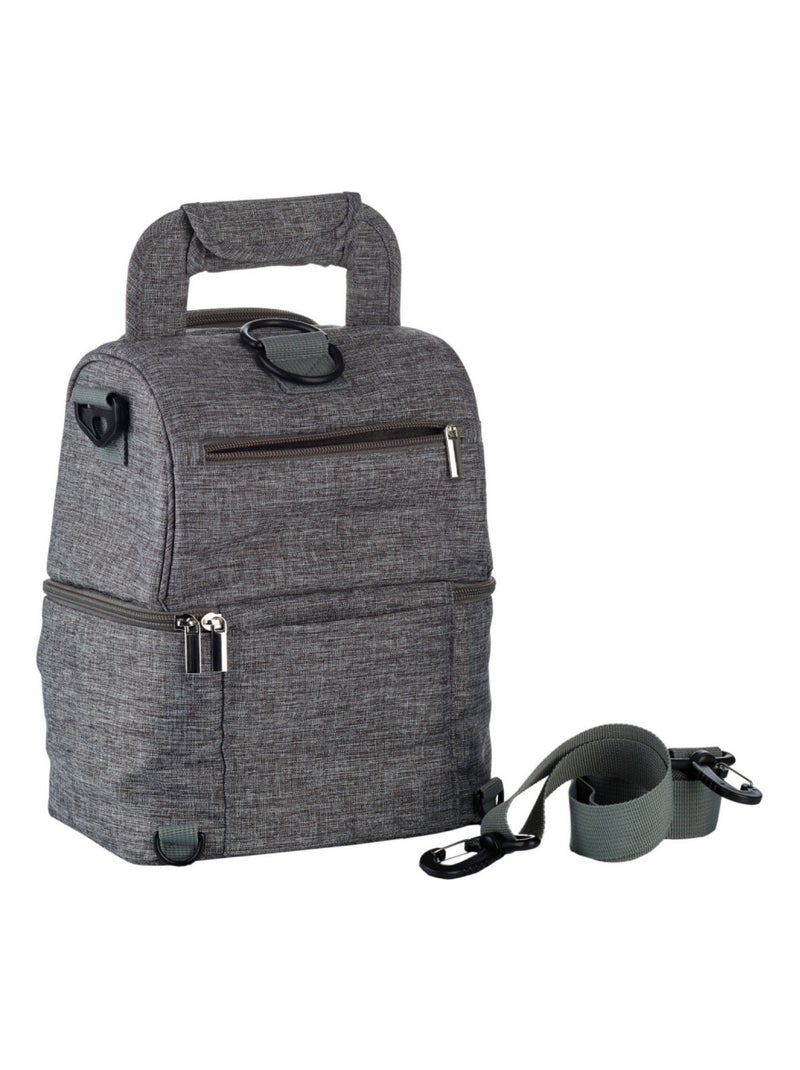 Saco térmico para refeições 4,5 l thermobaby com 2 compartimentos Cinza - Kiabi